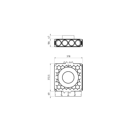 Skrzynka rozdzielaczowa jednomodułowa przelotowa 160mm, 3x90mm